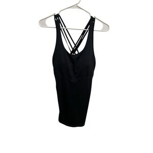 HEAD‎ Black Strappy Crisscross Back Athletic Tank Top Women's Size Large